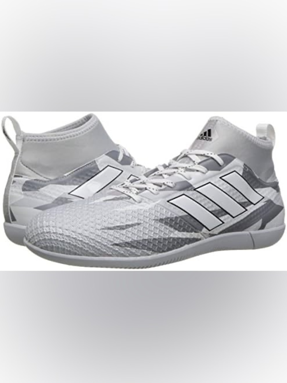 adidas Men’s White and Gray Indoor Training Shoes 0016